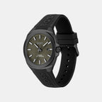 Walker Men Quartz Green Dial Analog Silicone Watch 1514140