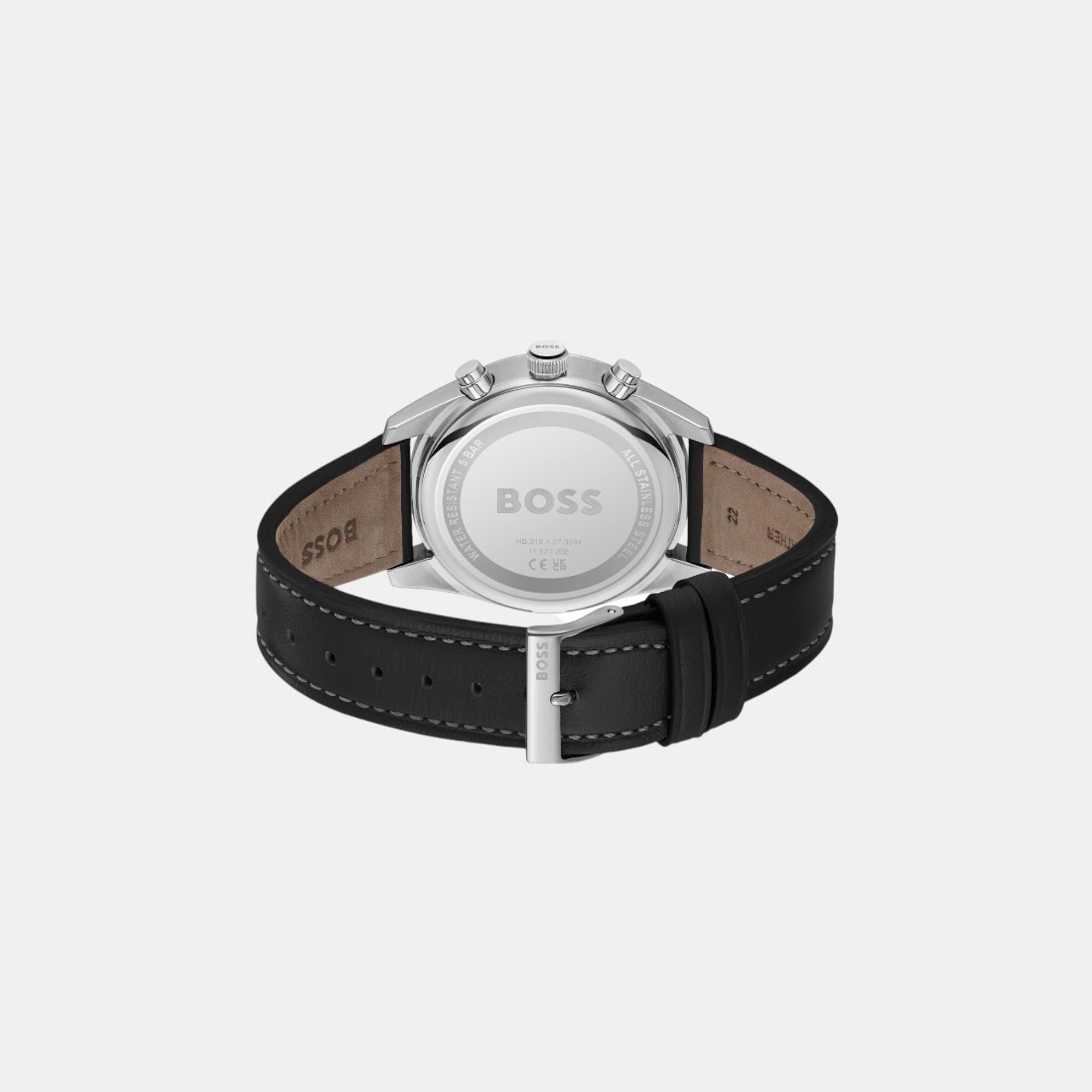 Boss Men Round Silver watch
