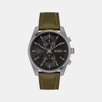 Boss Round Black Chronograph watch