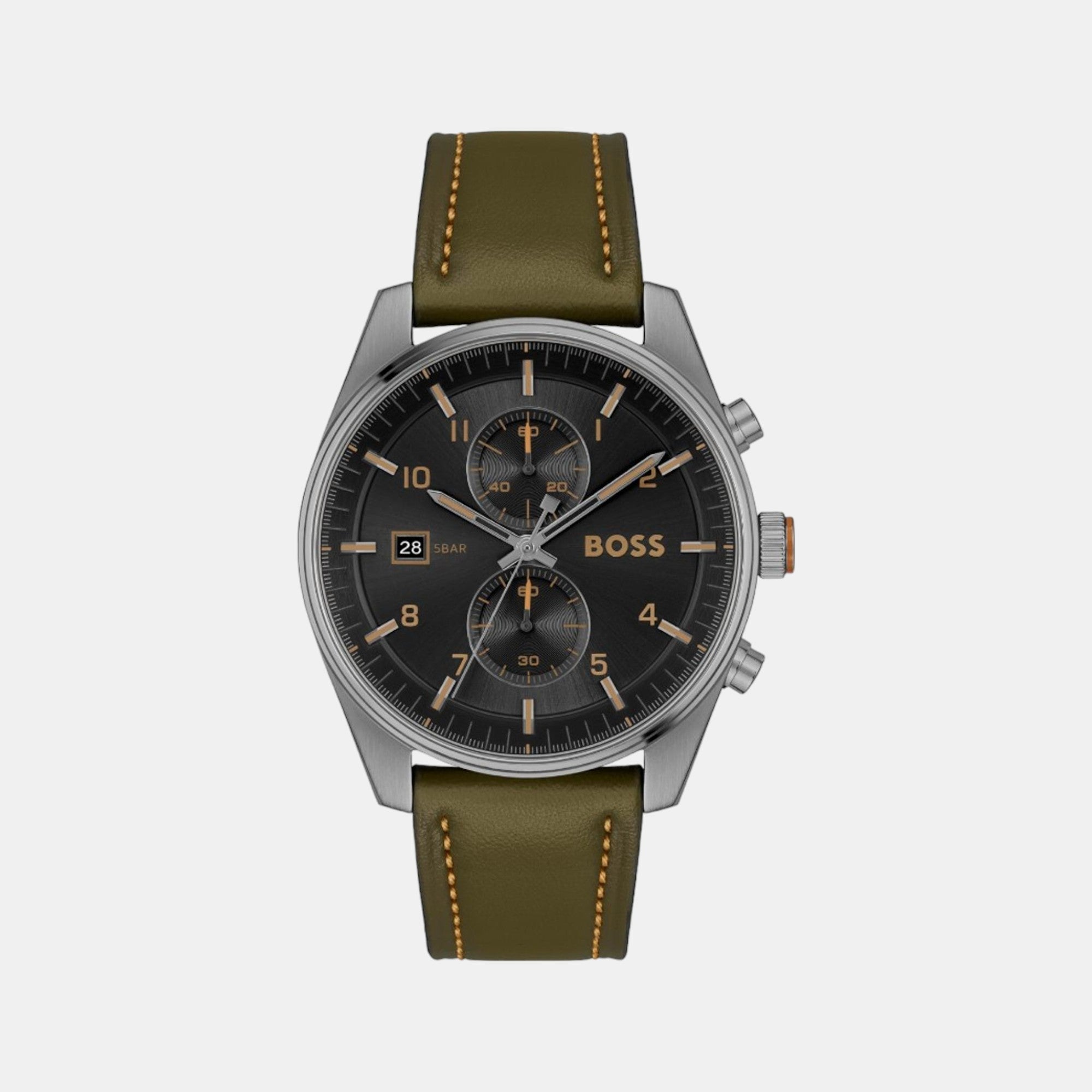 Boss Round Black Chronograph watch