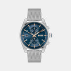 Boss Round Blue Chronograph watch