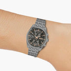 Skytraveller Men Quartz Grey Dial Chronograph Stainless Steel Watch 1514153