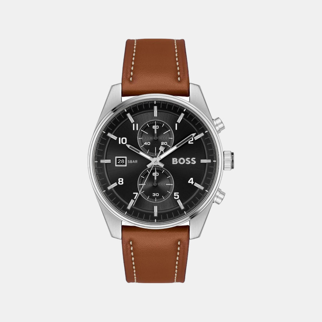 Boss Round Black Chronograph watch