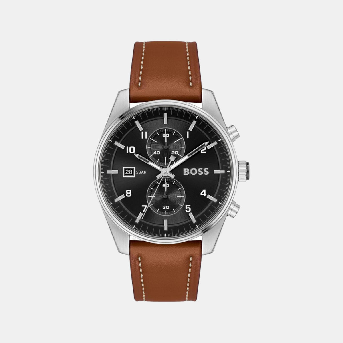 Boss Round Black Chronograph watch
