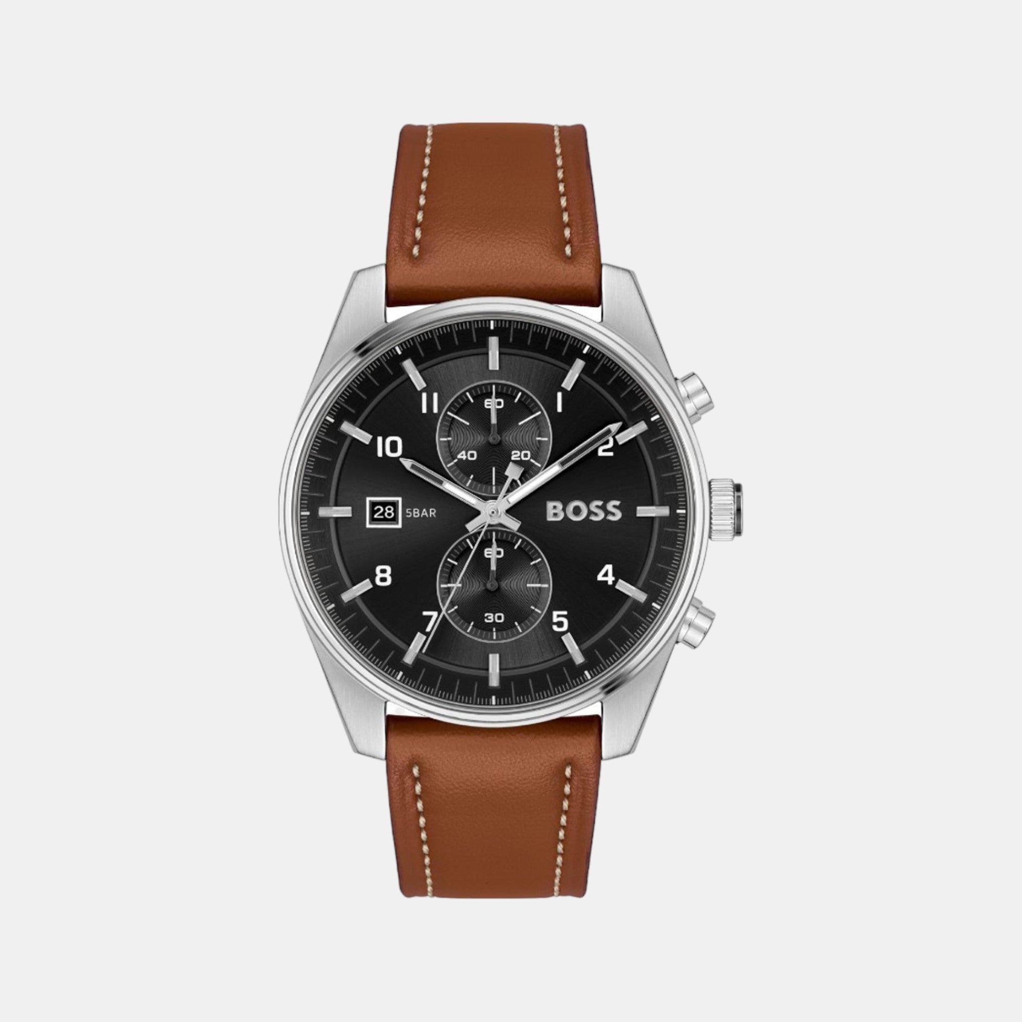 Boss Round Black Chronograph watch
