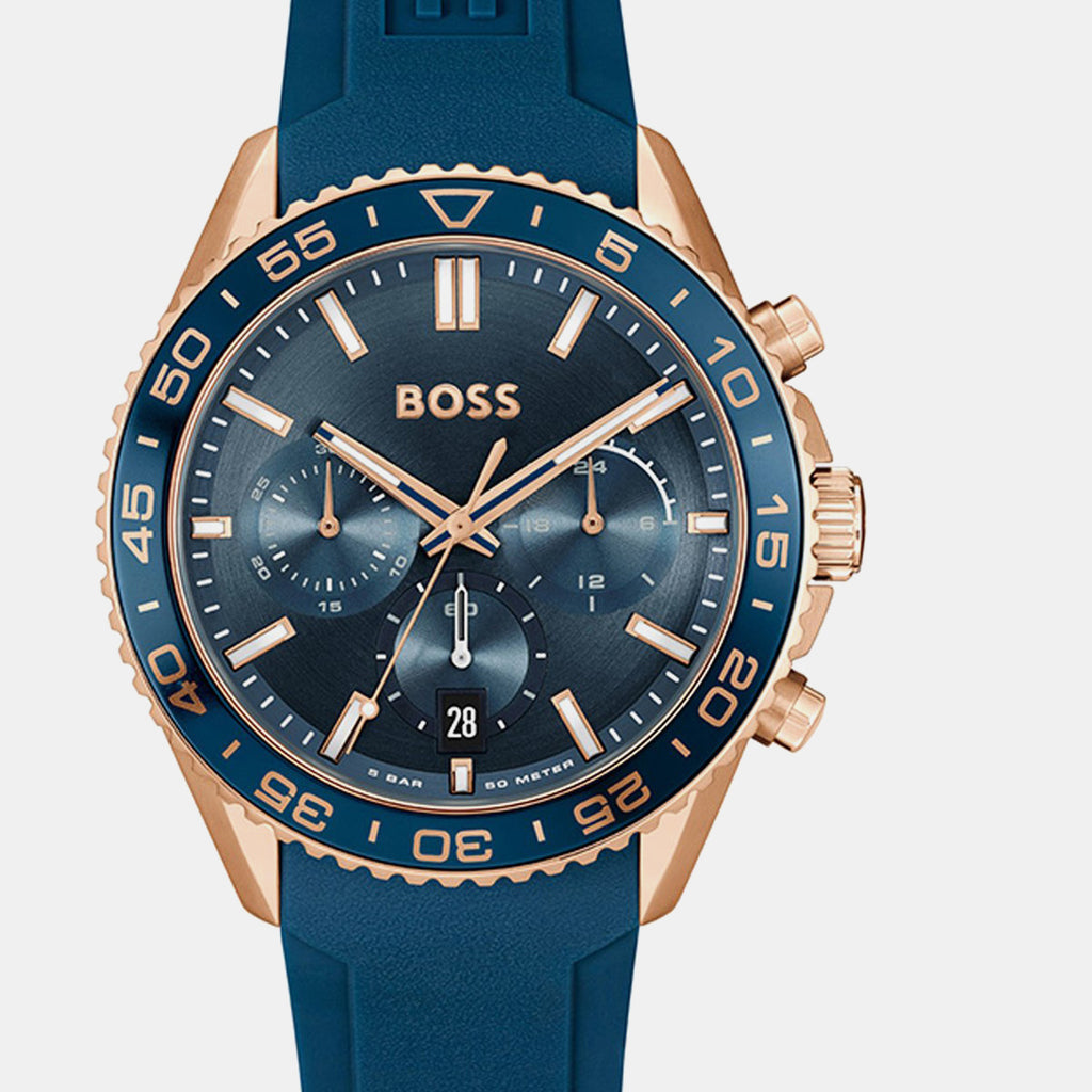 Runner Men Quartz Blue Dial Chronograph Silicone Watch 1514169