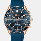 Runner Men Quartz Blue Dial Chronograph Silicone Watch 1514169