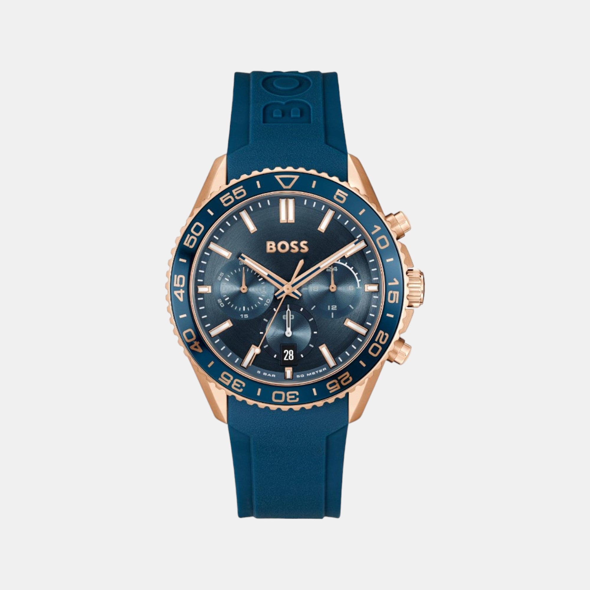 Boss Round Blue Chronograph watch