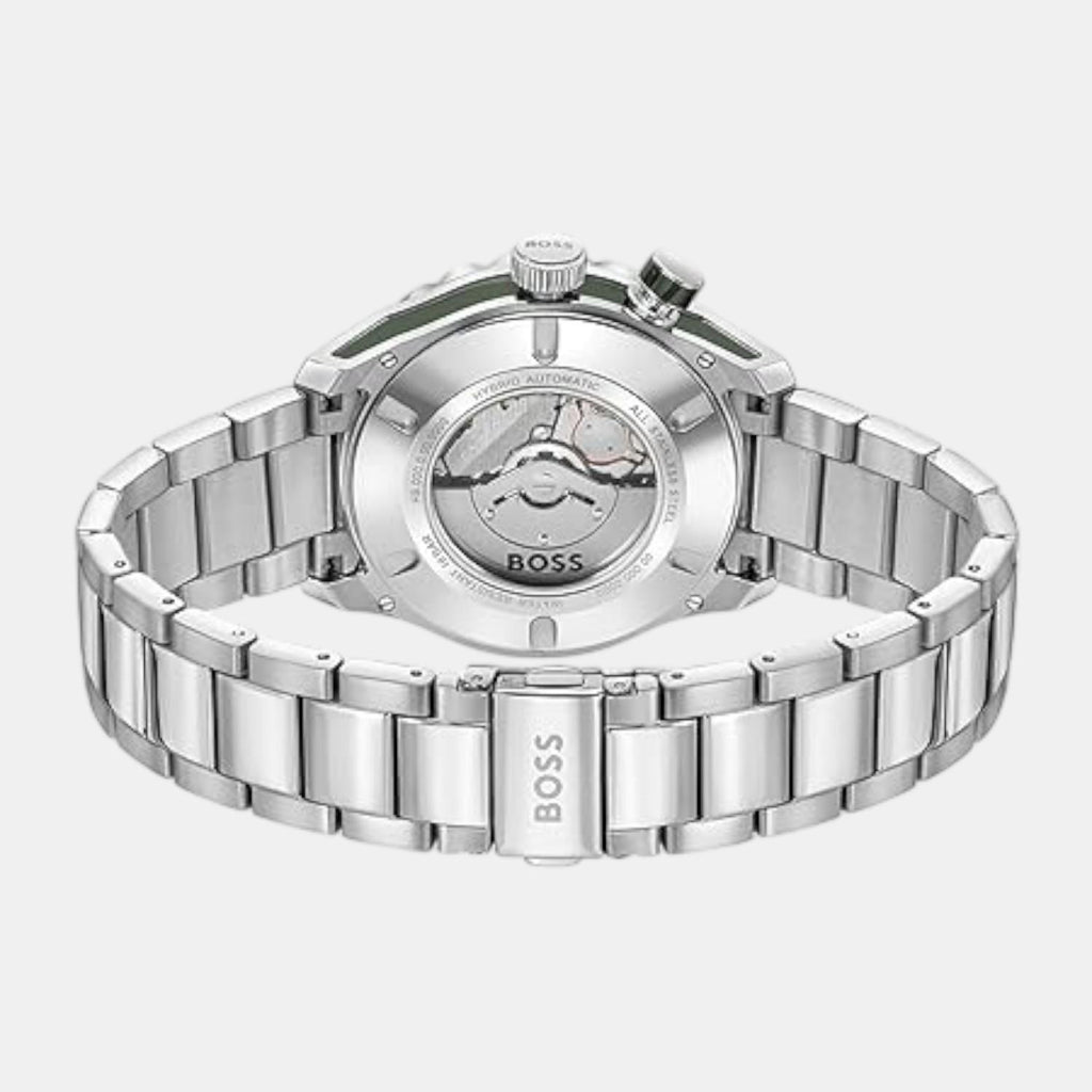 Bossmatic Men Automatic Dark Green Dial Analog Stainless Steel Watch 1514178