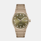 Boss Round Olive Green Analog watch