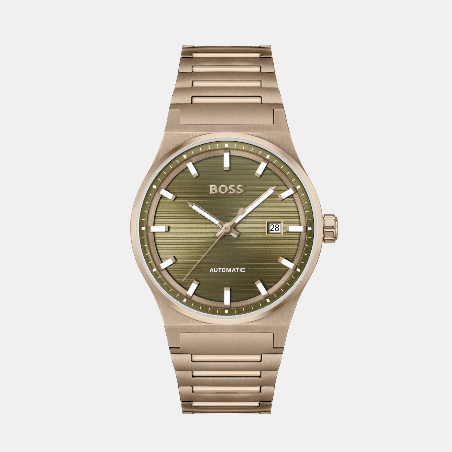 Boss Round Olive Green Analog watch
