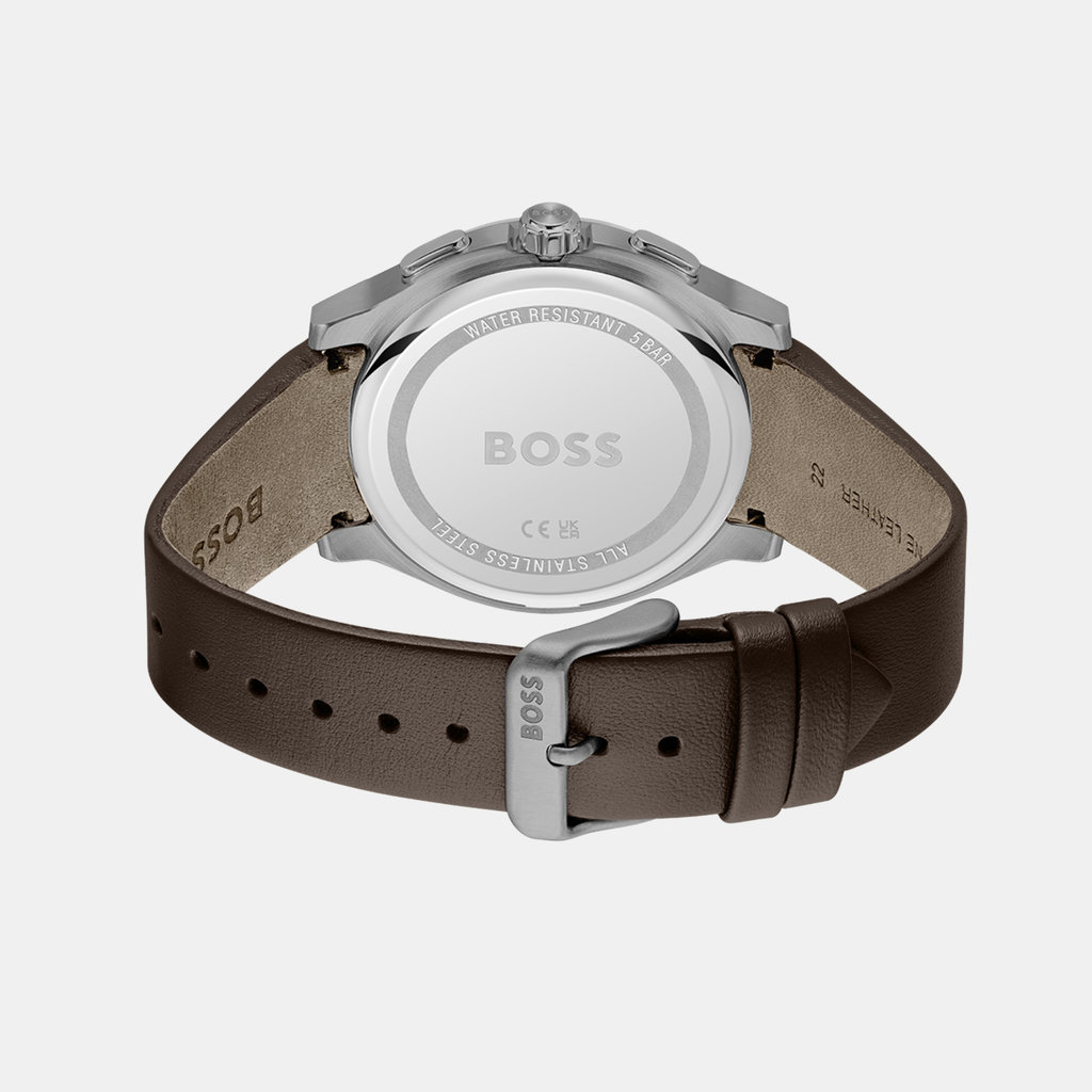 Boss Men Round Grey watch