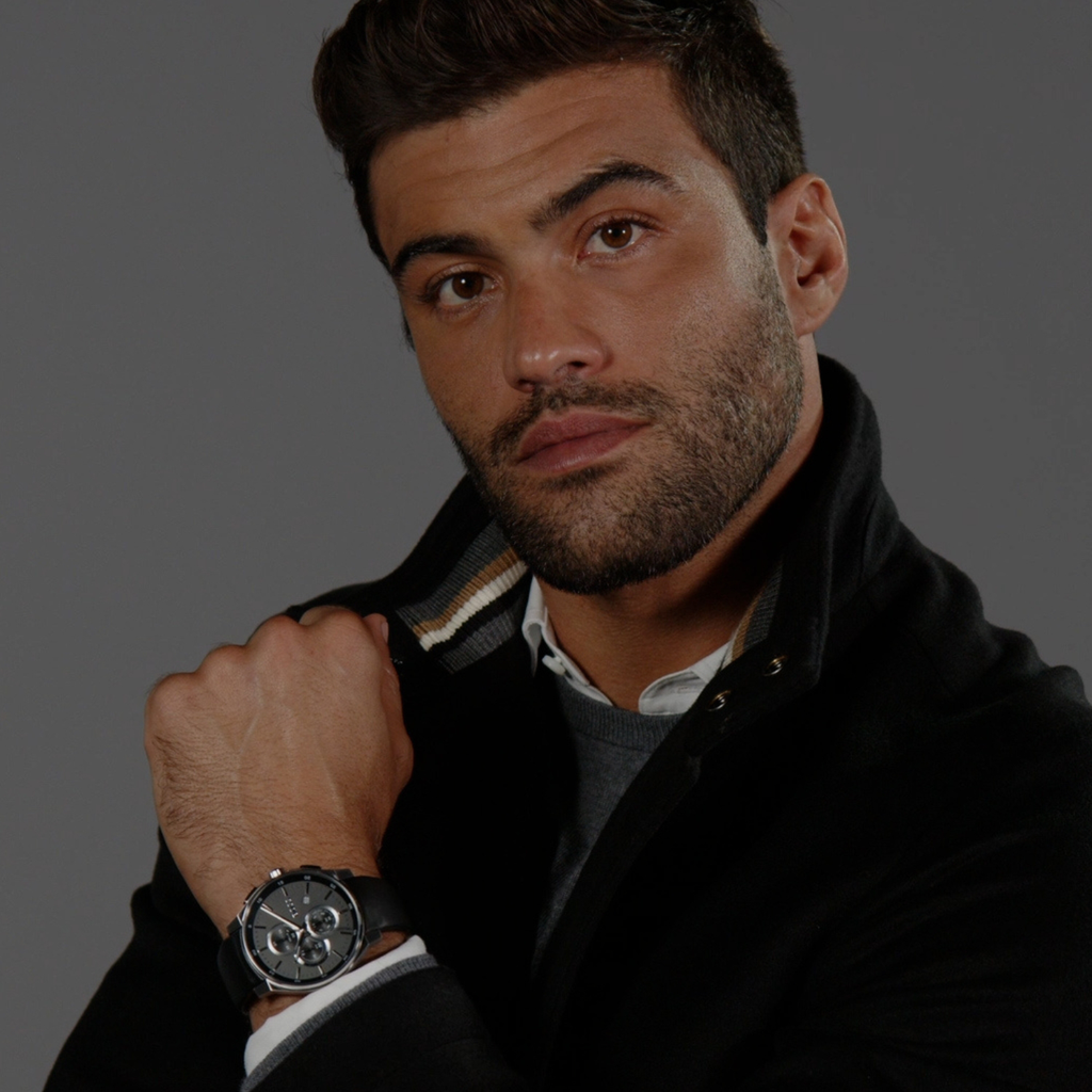 Boss Leather Black watch