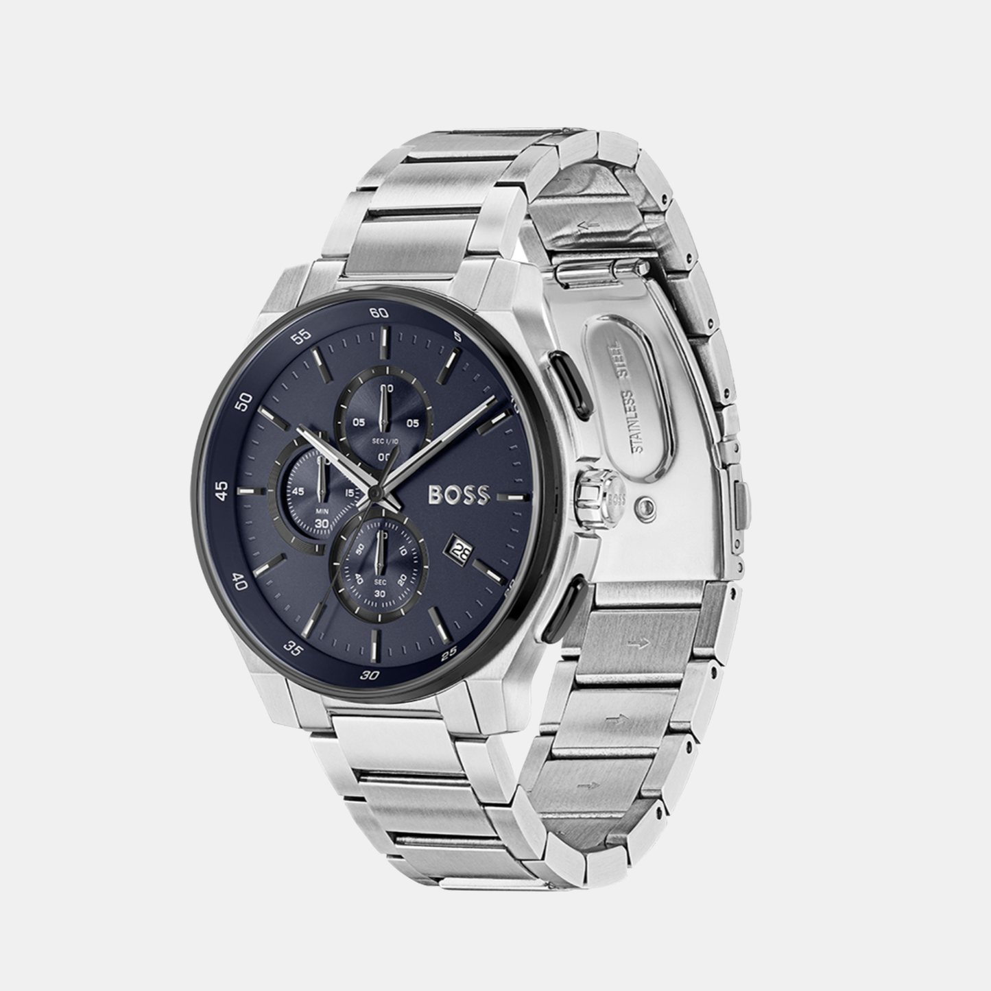 Men Quartz Blue Dial Chronograph Stainless Steel Watch 1514189