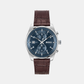 Men Quartz Blue Dial Chronograph Leather Watch 1514194