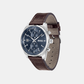 Men Quartz Blue Dial Chronograph Leather Watch 1514194