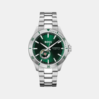 Boss Round Green Analog watch
