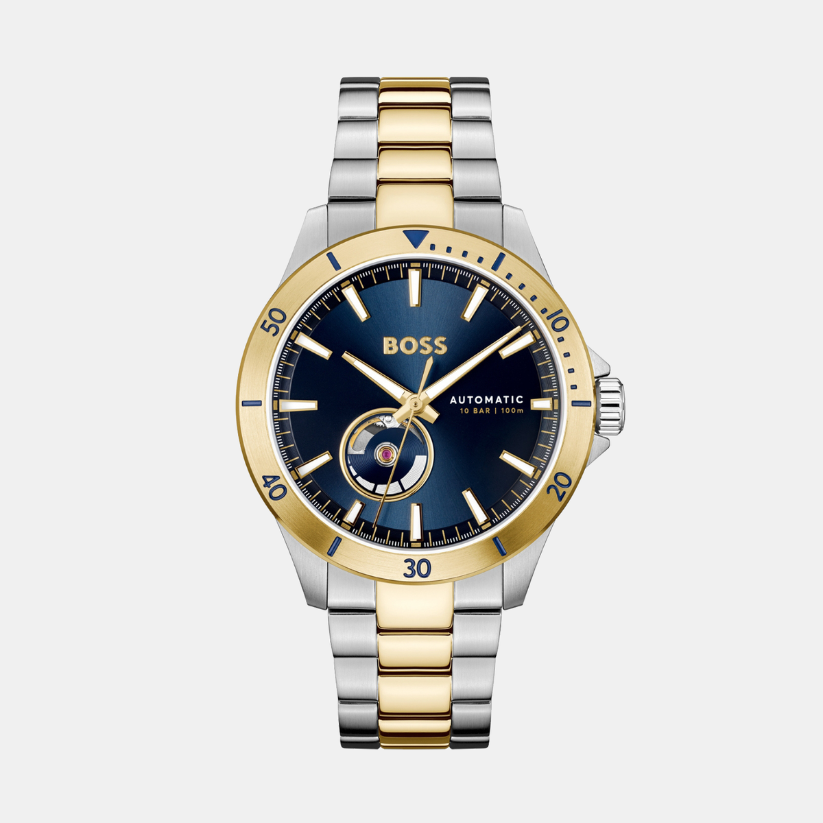 Boss Round Blue Analog watch