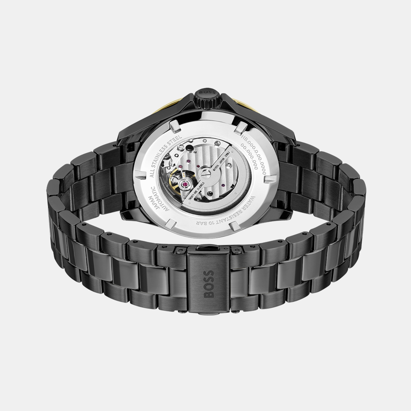 Men Automatic Black Dial Analog Stainless Steel Watch 1514203