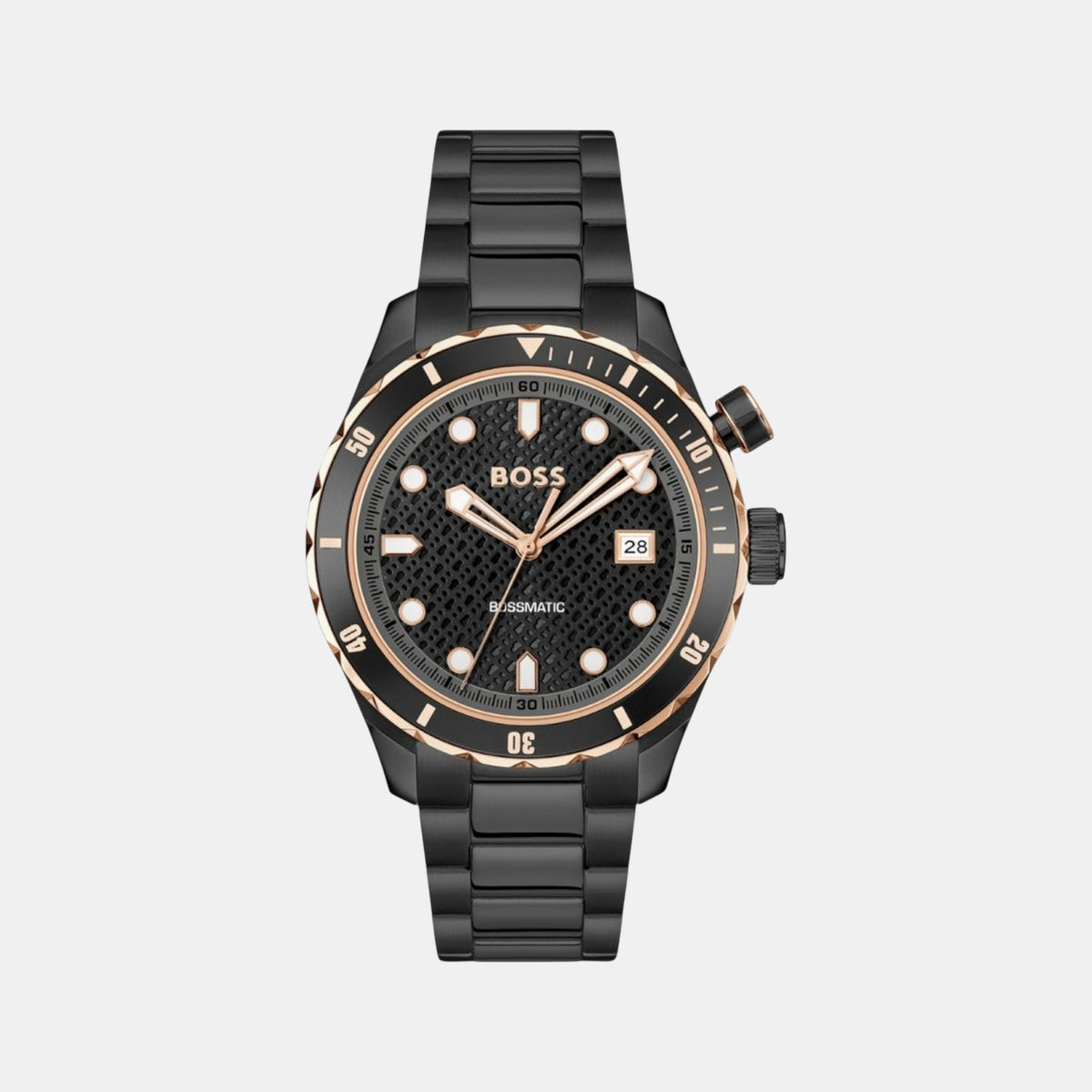 Boss Bossmatic Men Automatic Black Dial Analog Stainless Steel Watch 1514215