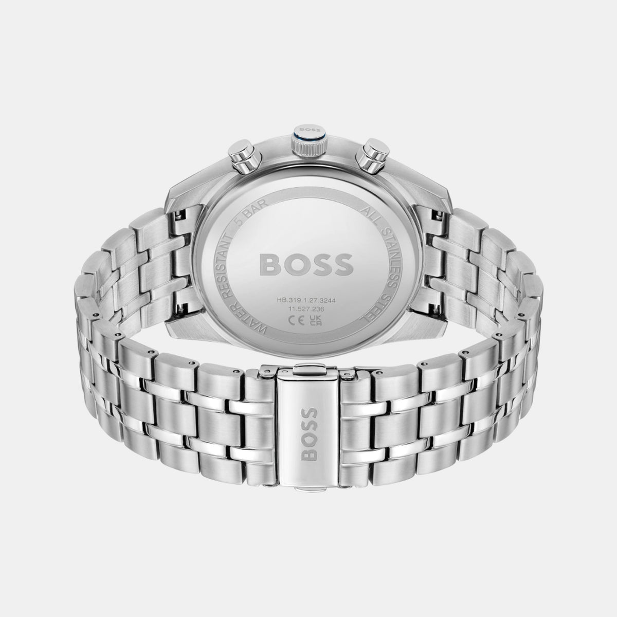 Boss Skytraveller Men Quartz Blue Dial Chronograph Stainless Steel Watch 1514216