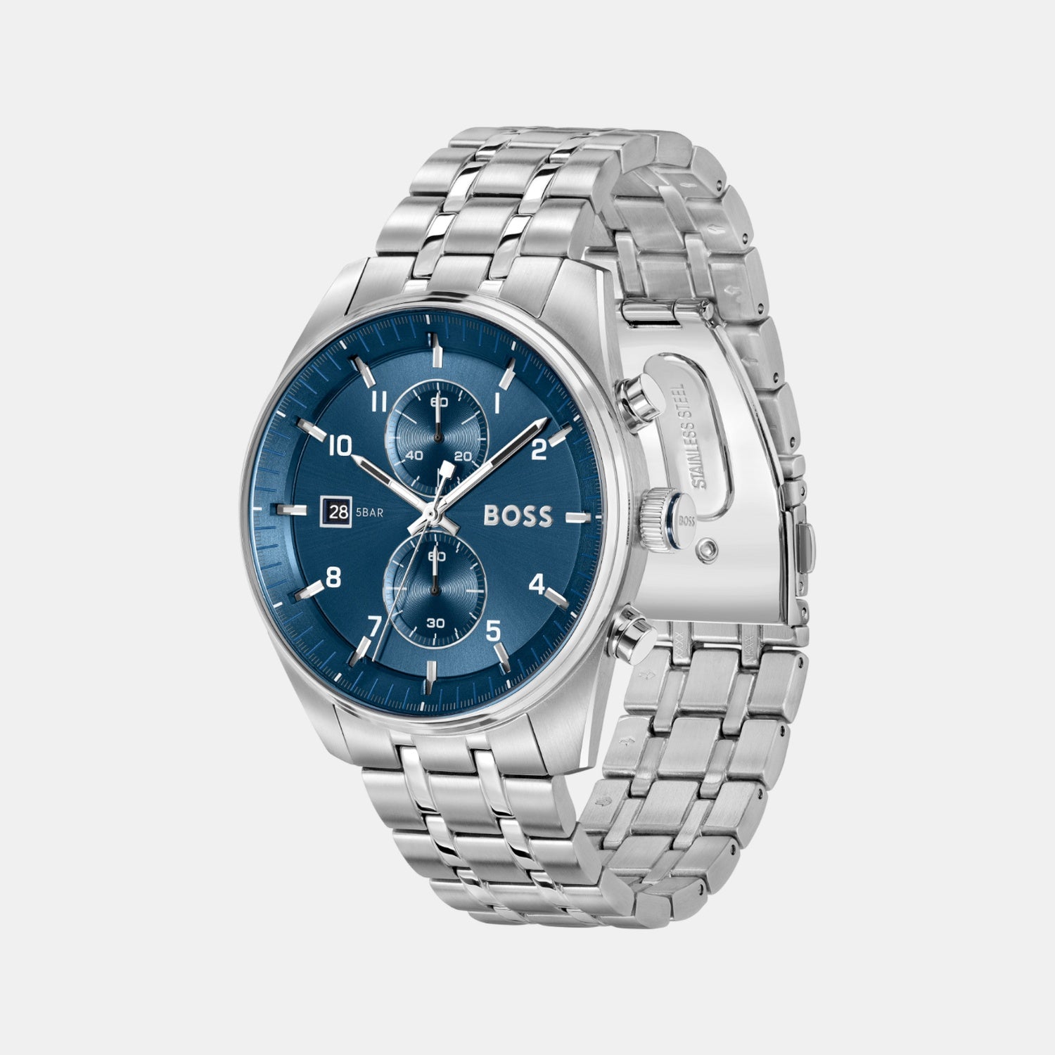 Skytraveller Men Quartz Blue Dial Chronograph Stainless Steel Watch 1514216