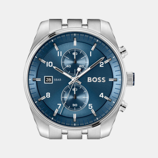 Skytraveller Men Quartz Blue Dial Chronograph Stainless Steel Watch 1514216