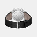 Candor Chrono Men Quartz Black Dial Chronograph Leather Watch 1514218