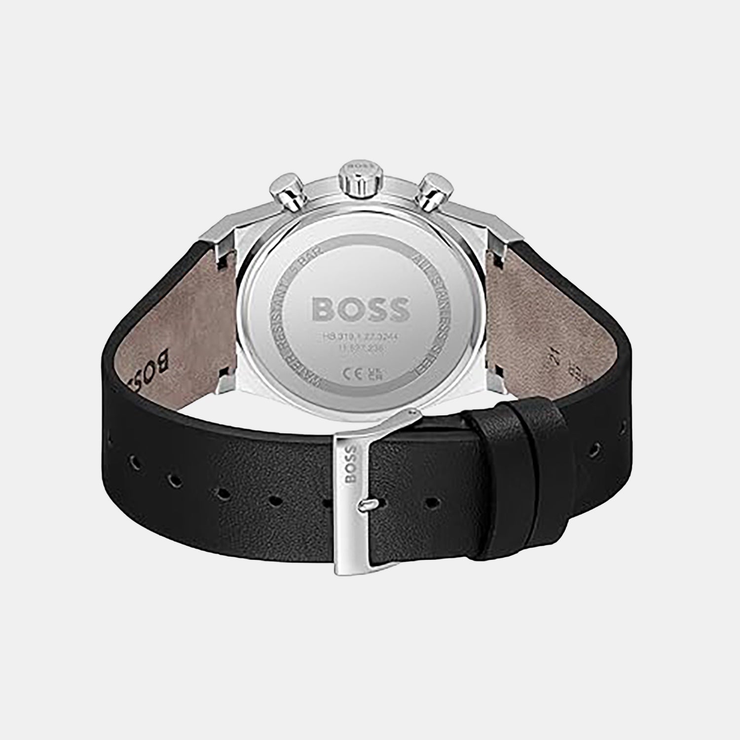 Candor Chrono Men Quartz Black Dial Chronograph Leather Watch 1514218