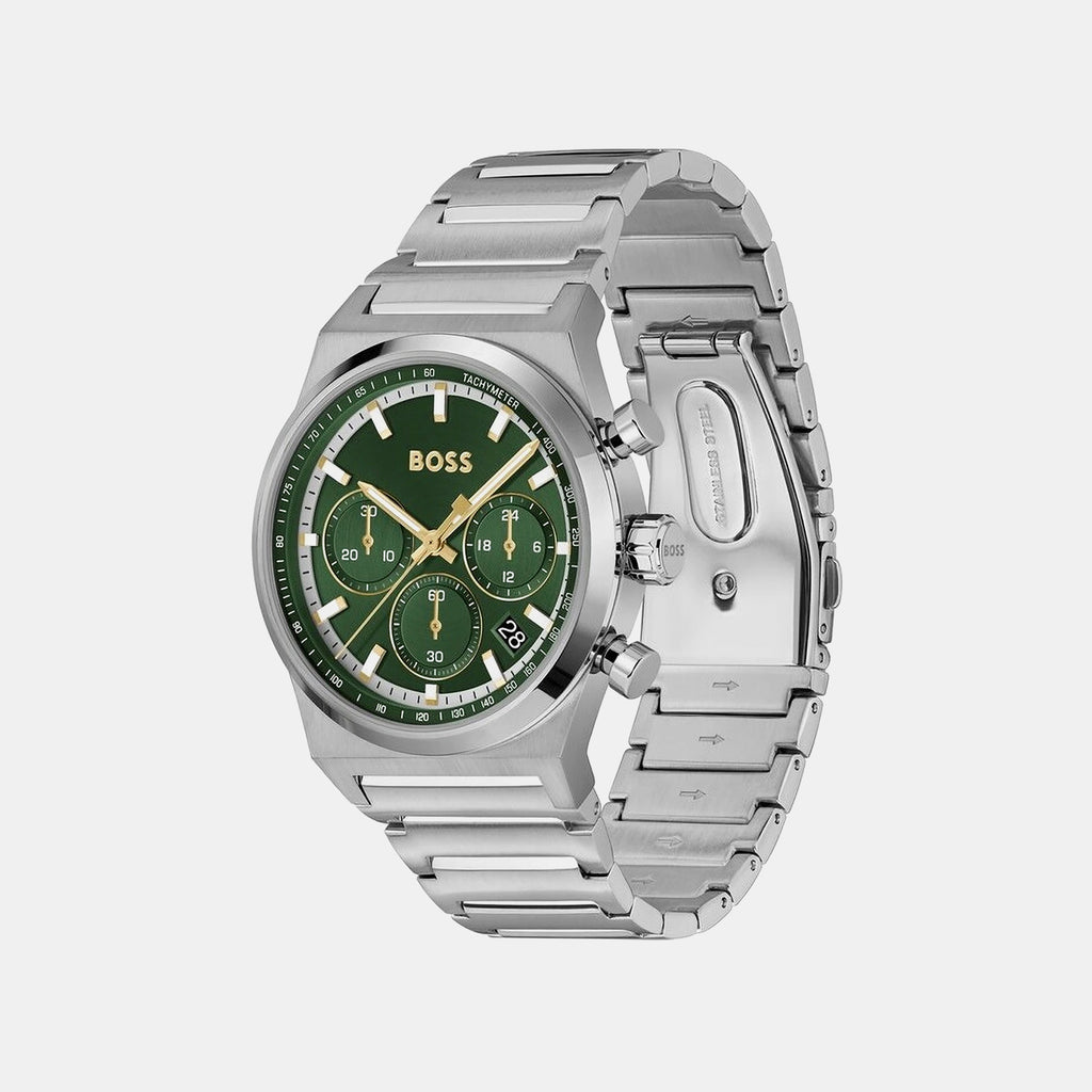 Candor Chrono Men Quartz Green Dial Chronograph Stainless Steel Watch 1514220
