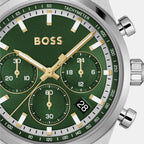 Candor Chrono Men Quartz Green Dial Chronograph Stainless Steel Watch 1514220