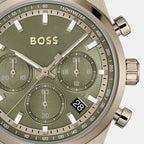 Candor Chrono Men Quartz Green Dial Chronograph Stainless Steel Watch 1514222