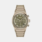 Candor Chrono Men Quartz Olive Green Dial Chronograph Stainless Steel Watch 1514222