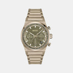 Candor Chrono Men Quartz Olive Green Dial Chronograph Stainless Steel Watch 1514222