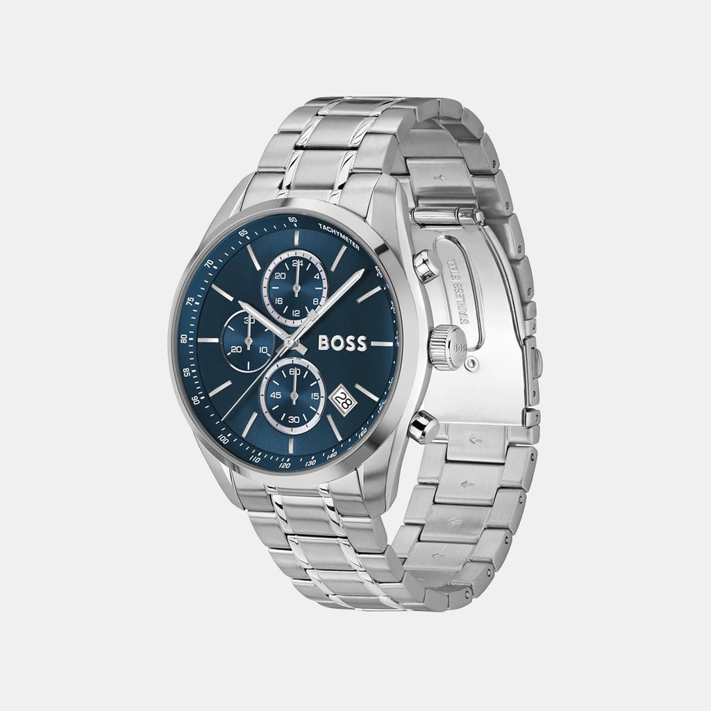 Grand Prix 44 Men Quartz Blue Dial Chronograph Stainless Steel Watch 1514226