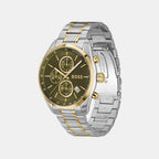 Grand Prix 44 Men Quartz Green Dial Chronograph Stainless Steel Watch 1514227