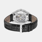 Principle Skeleton Men Automatic Black Dial Analog Leather Watch 1514234