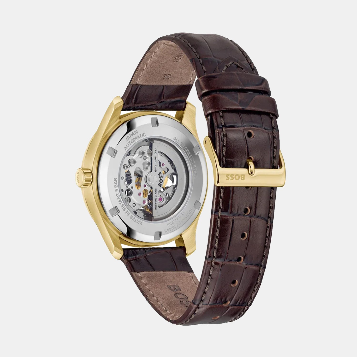 Principle Skeleton Men Automatic Dark Grey Dial Analog Leather Watch 1514235