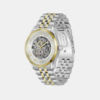 Principle Skeleton Men Automatic Silver & White Dial Analog Stainless Steel Watch 1514237