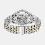 Principle Skeleton Men Automatic Silver & White Dial Analog Stainless Steel Watch 1514237