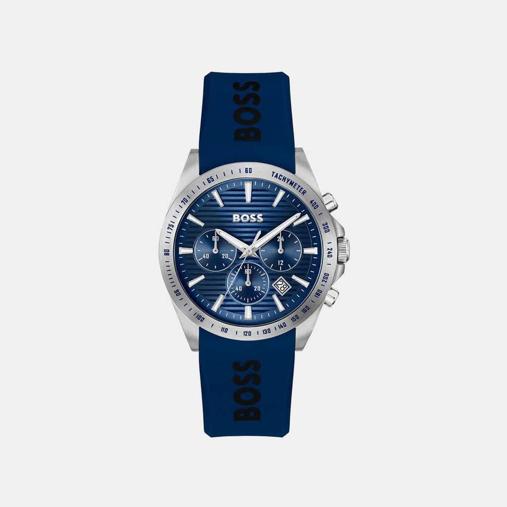 Strike Men Quartz Blue Dial Chronograph Silicone Watch 1514239
