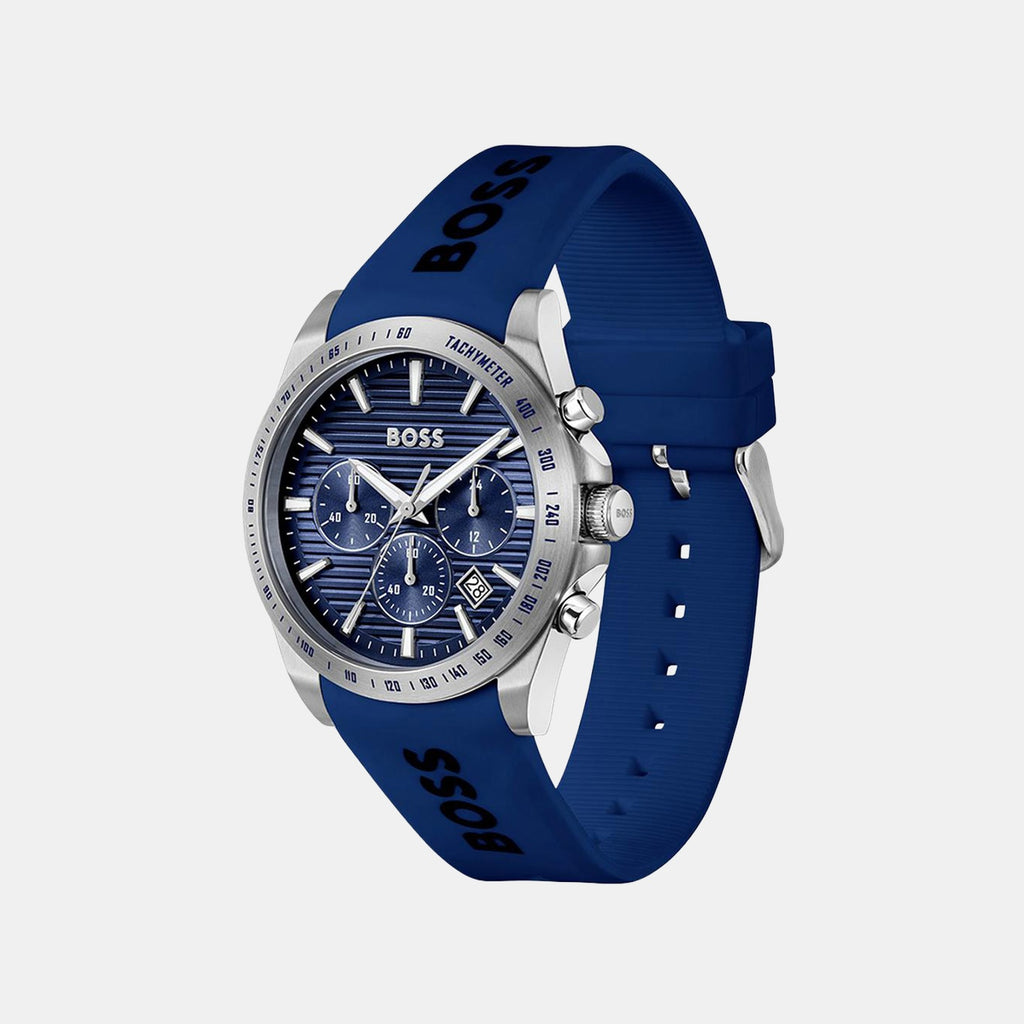 Strike Men Quartz Blue Dial Chronograph Silicone Watch 1514239