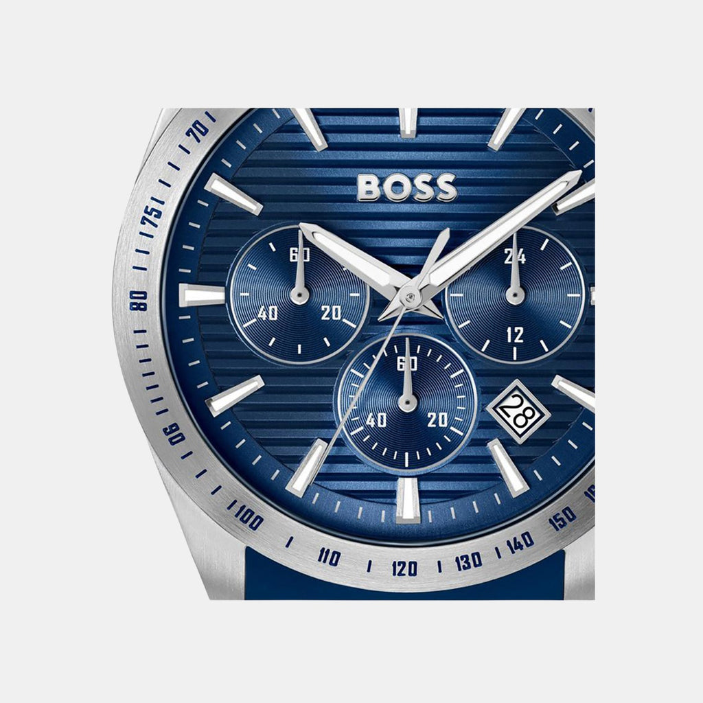 Strike Men Quartz Blue Dial Chronograph Silicone Watch 1514239