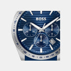Strike Men Quartz Blue Dial Chronograph Silicone Watch 1514239