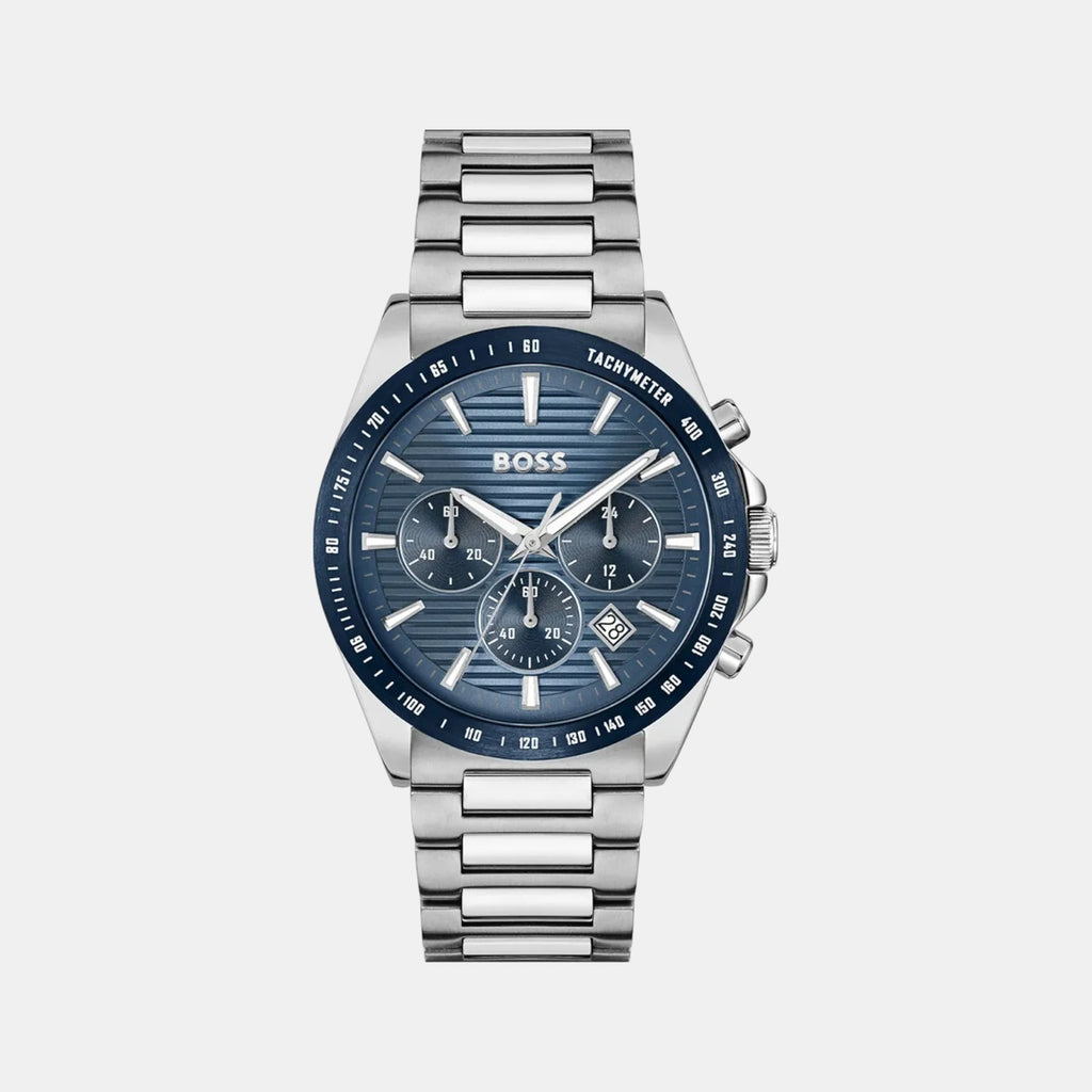 Strike Men Quartz Blue Dial Chronograph Stainless Steel Watch 1514240