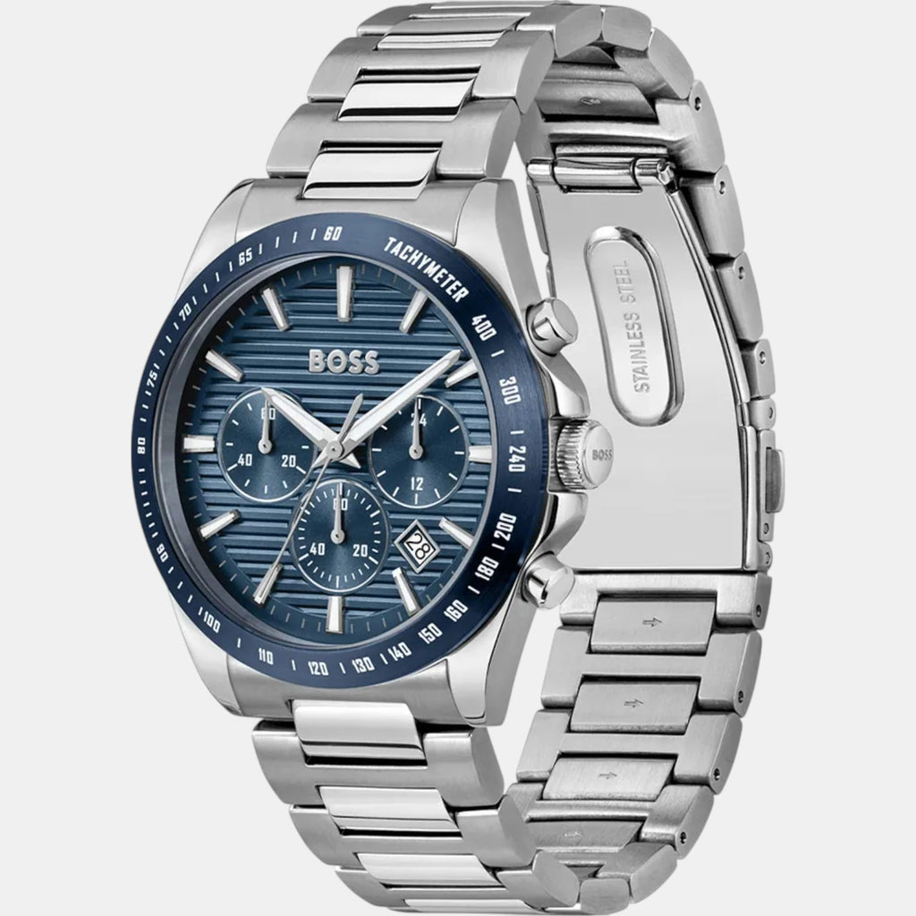 Strike Men Quartz Blue Dial Chronograph Stainless Steel Watch 1514240