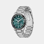 Strike Men Quartz Green Dial Chronograph Stainless Steel Watch 1514241
