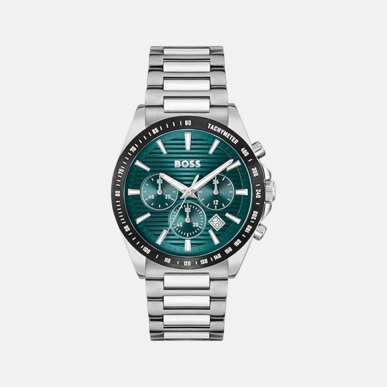 Strike Men Quartz Green Dial Chronograph Stainless Steel Watch 1514241