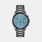 Strike Men Quartz Turquoise Dial Chronograph Stainless Steel Watch 1514242
