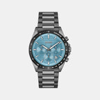 Strike Men Quartz Turquoise Dial Chronograph Stainless Steel Watch 1514242